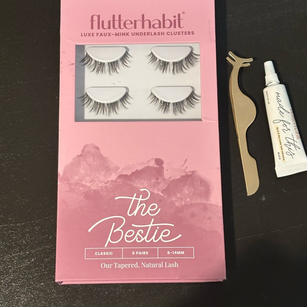 FlutterHabit Luxe Faux-Mink Lash Clusters the Bestie